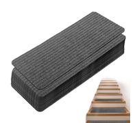 YNNHUDEEP Lot de 15 Marchettes d'escalier,Tapis Escalier Antidérapant pour Marches, avec Dos Adhésif Fort, Revêtement de Marche d'Escalier Réduisant Le Bruit, Facile à Nettoyer, Enfants et Chiens