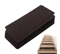 YNNHUDEEP Lot de 15 Marchettes d'escalier,Tapis Escalier Antidérapant pour Marches, avec Dos Adhésif Fort, Revêtement de Marche d'Escalier Réduisant Le Bruit, Facile à Nettoyer, Enfants et Chiens