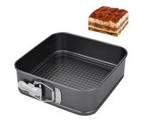 YNNHUDEEP Moule à charnière carré, 1 pièce Moule à gâteau 9’’ Moule à charnière 24 cm avec revêtement antiadhésif, grand moule à gâteau, ensemble d’ustensiles de cuisson pour gâteaux