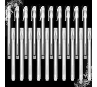 YNOUYRS Lot de 20 stylos gel blancs avec pointe de 0,6 mm 0,8 mm, marqueur blanc, pinceaux blancs pour dessin, croquis sur papier noir, création artistique