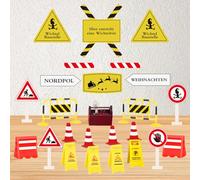 YNOUYRS Lot de 22 accessoires de chantier de lutin - Porte de lutin - Accessoires de porte de lutin - Pour chantier de construction - Loisirs créatifs - Chantier de chantier miniature pour porte elfe