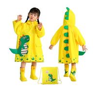 Ynport Crefreak Enfants Poncho De Pluie Imperméable Cape De Pluie Pliable Vêtements De Pluie Mignon Enfants Imperméable Léger Cartable Saboté Imperméable Pour Fille Garçon, Jaune, XXL