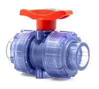 YNPPLGTJC Clapet Anti-Retour à Bille en PVC ID20-63 mm, Robinet soupape Transparent UPVC for réservoir, for Irrigation de Jardin(Ball Valve,Id25mm)