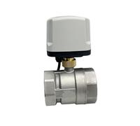 YNPPLGTJC Vanne à Boisseau sphérique électrique filetée en Acier Inoxydable DN50, Laiton, 2 Voies, 3 Fils, 1,6 Mpa, avec actionneur, Compatible l'eau, Le gaz et pétrole, AC220 V(220vac,2)