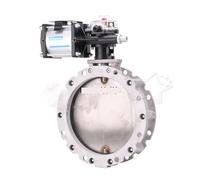 YNPPLGTJC Vanne Papillon pneumatique en Alliage d'aluminium spécial for Ciment et poussière DN100 150 200 250 300(DN200)