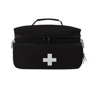 YNPQTDS 29 x 19,5 x 17,5 cm - Trousse de premiers secours - Sac à médicaments - Sac d'urgence - Sac de médecin - Visite à la maison - Avec plusieurs compartiments - Pour l'école, la randonnée et les