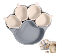 YNPQTDS Assiette à ventouse, assiettes en silicone en forme de griffe de chat | Assiette à ventouse pour bébé, assiettes divisées en silicone, plateau divisé pour salle à manger, famille