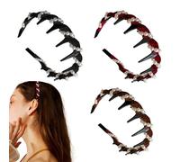 YNPQTDS Bandeau Avec Dents,Bandeau Anti-Dérapant Vague Pour Les Femmes Avec Dents - Accessoire Coiffure avec Picots, Idée Cadeau Féminin