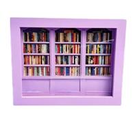YNPQTDS Bibliothèque décorative Anxietys - Secouez Vos angoisses - Secouez Vos angoisses - Bibliothèque Miniature - Boîtes à Livres Miniatures - Vitrine en Bois coloré