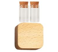 YNPQTDS Boîte à mémoire pour poils d'animaux - Boîte à souvenirs en bois pour chien, chat, bouteille en verre, cendres, barbe, pour lapin, hamster, perroquet, dents de chat, collection pour les