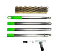 YNPQTDS Brosse métallique de nettoyage,Brosse à poils durs et long manche - Balai de sol extérieur pour béton, carrelage, terrasse, joint, patio, jardin, garage, maison,Pour terrasse extérieure,