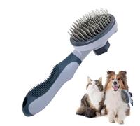 YNPQTDS Brosse Slicker - Peigne auto-nettoyant pour chat - Brosse pour poils lâches et nœuds - Convient pour chat, chien, chiot, maison, voyage, salle de bain, massage et