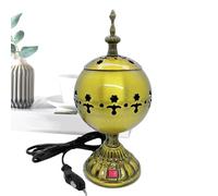 YNPQTDS Brûleur D'encens Électrique - Encensoir Décoratif De Table Moyen-Oriental,Porte-Encens Oliban Bougeoir pour Table Déco Maison Salon Méditation Église Aromathérapie
