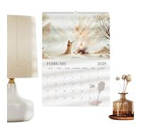YNPQTDS Calendrier de 12 mois, calendrier mural biblique mensuel | 2025 Histoires bibliques chrétiennes Décoration d'intérieur Calendrier mural de 12 mois à reliure métallique | Calendriers mensuels