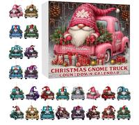 YNPQTDS Calendrier de l'Avent de Noël 2025 - Pendentif 2D - 24 jours - Charm décoratif pour chambre à coucher, porte, branches, mur, cheminée, fenêtre, entrée