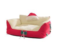 YNPQTDS Canapé pour Chat - Chaise de Noël avec Bonnet de Père Noël - Canapé De Chat Confortable,pour Cuisine Salon Chambre Porche Patio Balcon Appartement Espace De Jeu Détente Intérieure