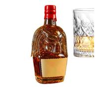 YNPQTDS Carafe à Whisky | Décanteur Alcool 300ml Avec Bouchon Étanche Design En Relief,Couvercle Étanche Récipient Vide pour Whisky Vin Maison et Établissements
