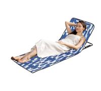 YNPQTDS Chaises de plage d'extérieur, chaise de plage pliante bronzante - Tapis de bain de soleil pliable avec appui-tête et dossier 159,8 x 51,8 x 37,8 cm pour famille, camping, bord de mer