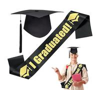 YNPQTDS Chapeau de remise de diplôme et bretelles, chapeau de remise de diplôme pour le lycée, chapeau de remise de diplôme et accessoire photo de jeune fille classique pour hommes, adultes, amis