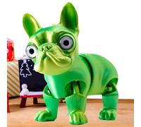 YNPQTDS Chien imprimé 3D - Jouet Bulldog articulé - Petites figurines d'empreintes digitales pour adultes - Vitrine Bibliothèque Pâques Anniversaire Noël Salle de fête