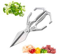 YNPQTDS Ciseaux de Cuisine pour Aliments - Lames Robustes pour Volaille avec Manche Ergonomique - Outil de Découpe pour Viande Poulet Os Poisson Fruits de Mer Légumes