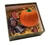 YNPQTDS Citrouilles à décorer - Ensemble de fantômes citrouilles d'horreur imprimés en 3D | Accessoire de décoration de collection pour fenêtre de vacances, bureau, porche, cour, intérieur ou