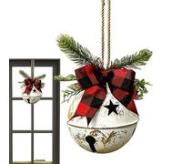 YNPQTDS Cloches de Noël Géantes en Métal - Décorations de Noël Rustiques avec Noeud | Ornements de Cloches Métalliques pour Fête - pour Le Porche Le Jardin la Cour l'Extérieur et la Fête