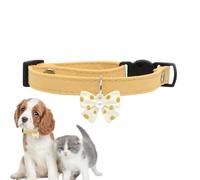 YNPQTDS Collier nœud papillon pour chaton, collier pour chien nœud papillon,Collier de sécurité réglable pour chiot avec boucle de dégagement - Collier doux en coton pour chien, nœud papillon, collier