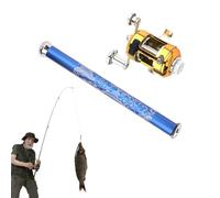 YNPQTDS Combo, Barre de pêche et Moulinet Combo - Barre télescopique Petite Barre de Poche - Équipement de déroulement à, Barres et roulettes combinées pour Thanksgiving, Noël, Famille