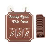 YNPQTDS Compteur de Livres | Compteur de Lecture 3D Imprimé pour Affichage d'Objectif de Lecture | Décor Bibliothèque Imprimé 3D pour Lecteurs et Amateurs Littéraires