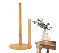 YNPQTDS Double Cintre Cuisine en Papier en Bambou 28,5 x 14,5 cm Porte-rouleau de Cuisine Rack Salle de Bain Serviette Naturel Antidérapant Porte-serviettes en Papier pour Serviettes en Papier