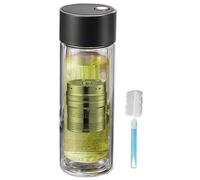YNPQTDS : Infuseur à thé - Infuseur à thé portable 400 ml - Gobelet double couche résistant à la chaleur avec couvercle magnétique pour hydratation - Sport - Gym - Voyage - Voiture - École