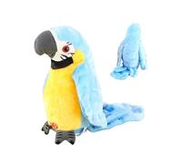 YNPQTDS Jouet Perroquet Parlant | Peluche Parlante Enregistreuse et Répétante | Perroquet Éducatif Dansant pour Apprentissage Verbal Jeu Sensoriel Anniversaire Voyage Garderie Extérieure