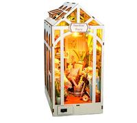 YNPQTDS Kit de construction de petite maison miniature en bois | Puzzle décoratif pour chambre robuste, tiroir, étagère, salon, salle de classe, bibliothèque, bureau, Noël, Halloween, école
