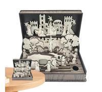 YNPQTDS Kit de jeu Semaine Sainte | Kit de jeu de livre de la semaine sainte | Crèche faite à la main - Histoires de résurrection pour cheminée, salle de classe, église, maison