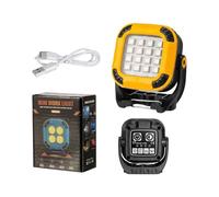 YNPQTDS Lampe de travail rechargeable | Crochet magnétique étanche LED lumières - Outil de sécurité portable multifonction pour chantier de travail de camping, voiture, placard, sous armoire, voyage