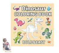 YNPQTDS Livres De Coloriage Pour,40 Pages Dinosaure Jouets Éducatifs | Livres de Peinture pour Garçons Jouets de Coloriage | Pour Adolescents Adultes École Maternelle Noël Anniversaire Halloween