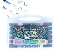 YNPQTDS Marqueurs À Paillettes Pour | 12 Pièces Fournitures d'Art à Double Embout - Marqueurs De Coloration Adulte À Base D'eau,Pour Hommes Femmes Débutants Artistes Création De Cartes Peinture