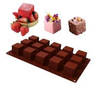 YNPQTDS Moule à 15 cavités | Moules caramels carrés à bonbons caramel avec 15 cavités pour pudding, gelée, chocolats, glaçons