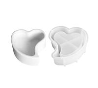 YNPQTDS Moule En Silicone Pour Porte-Bougies, Moule Bougeoir En Forme De Cœur D'Amour, Outil de Bricolage Polyvalent avec Démoulage Facile pour Décoration Romantique, Contenant pour Clés et Vase