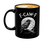 YNPQTDS Mug À Café Corbeau - Gobelet en Céramique Halloween 325 ml | Tasse À Thé Corbeau | Pour Café Thé Lait Boissons Chaudes Froides Bureau Cuisine Lieu De Travail Salle D'étude Maison Camping