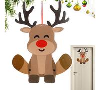 YNPQTDS Ornements de Noël en Feutre | Père Noël Renne Jouet décoratif pour Porte et fenêtre | Charme de Noël Fait à la Main pour