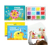YNPQTDS Papier à colorier pour peinture au doigt - Activités d'apprentissage lavables - Kit de bricolage avec peinture au doigt et feuille de coloriage - Pour maternelle, voyage, voiture