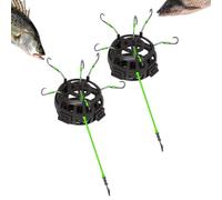 YNPQTDS Pièges À Appâts De Pêche - 2 Hameçons Flottants Porte-Appâts - Équipement de Pêche Polyvalent pour Eau Douce, Lac, Rivière, Surfcasting, Jigging avec Adaptabilité Mer et Estuaire