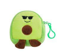 YNPQTDS Porte-monnaie mignon en forme d'avocat en peluche, petit porte-monnaie en forme de fruits en peluche de dessin animé - Sac en peluche tendance multifonction pour cartes, casque, rangement de