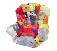 YNPQTDS Pouf de rangement pour doudous - 2 en 1 - Siège de rangement pour jouets en peluche - Grand espace - Pour dortoir, salle de jeux, appartement, intérieur, chambre à coucher