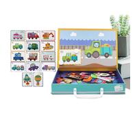 YNPQTDS Puzzle Magnétique - Blocs Éducatifs À Double Face,Jeux Magnétiques pour | pour Apprentissage des Filles, Garçons Préscolaires, Salle De Classe, Adolescents, Adultes, Maternelle, Voyage