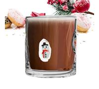 YNPQTDS Tasse de Noël, tasse en verre de, tasse réutilisable pour boissons, voyage, café, hiver, amis, vacances, fête, bar