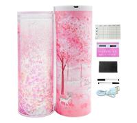 YNPQTDS Trousse à Crayons avec Serrure | Organisateur de Stylos avec Miroir et Tableau Blanc Effaçable - Boîte Cylindrique Débout pour Organisation de Bureau Maison Scolaire Étudiants Adultes