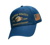YNPQTDS US 250e Casquette Anniversaire | Casquette commémorative réglable pour le 250e anniversaire d'Amérique Avec - Vêtements Novelty pour Hommes - Pour Halloween Golf Camping Voyage Randonnée